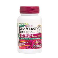NaturesPlus Herbal Actives Red Yeast Rice, Extended Release - 600 mg, 60 Mini Tablets - Prescription Quality Herbal Supplement, Cholesterol Support - Vegan, Vegetarian, Gluten-Free - 30 Servings