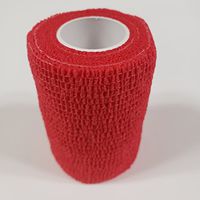First Voice TS-3183-R Self Adhesive Bandage, Latex, 3" by 5 yd, True Red