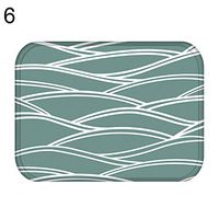 TbpersicwT Home bedroom carpet door mat, 40x60cm Geometric Triangle Wave Anti-Slip Door Mat Entrance Rug Kitchen Carpet - 6#