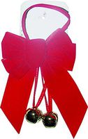 Holiday Trims 6803 Red Velvet Bow With 2 Bells Pack Of 24
