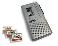 Sony M-530V MicroCassette Recorder Refurbished With 3 New Microcassette Tapes