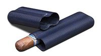 Visol Products Kevlar Lightweight Cigar Case, Holds 2 Cigars of Up to 58 Ring Gauge, Blue
