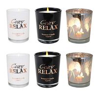 TQQFUN Scented Candle Gift Set - Jasmine, Rose Vanilla, Lemongrass, Lavender, Sandalwood, Aromatherapy Soy Jar Candles 2.8 oz Per Cup 20 Hours Burn Time for Home Use, Birthday, Christmas (6-Pack)