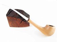 Pear Wood Churchwarden Handcrafted Tobacco Smoking Pipe Long Lady Pipe FASHION LIGHT WHITE STEM