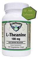 AP 100% Pure SunTheanine® L-Theanine Officially Manufactured in Japan by Taiyo International,(Free of Yeast, Wheat, Gluten, Soy and Corn) Vegetarian Caps 100mg. Each 120 Vcaps
