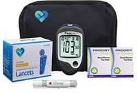 O'WELL Diabetes Testing Kit + 100 Test Strips | Prodigy Blood Glucose Meter, 100 Prodigy Blood Glucose Test Strips, 100 O'WELL Lancets, O'WELL Lancing Device, Log Book, User Manuals & Carry Case