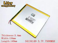 3.7V 7500mAh 34134149 Lithium Polymer Ion Rechargeable Battery Lithium Polymer Li-Po Battery for MP4 GPS MP3 Bluetooth Stereo DIY Gift