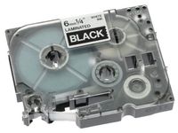 Brother 1/4 Inch x 26.2 Feet White on Black for P-Touch (TZ315)