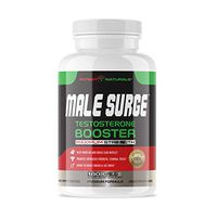 Potent Naturals Male Surge Testosterone Booster 180 Veggie Caps | 2100mg D-AA-CC, D3, K2, B6, Zinc, Boron, Ginseng | Estrogen Blocker, Energy, Stamina, Male Enhancing Pills & Vitamins for Men - Vegan