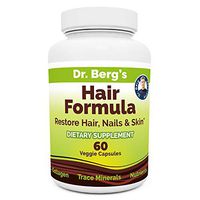 Dr. Berg’s Hair Formula Supplement Due to Normal Aging Supports Healthy Nails & Skin - DHT Blocker with Biotin, Collagen Type I&II, Trace Minerals, Whole Food Vitamin C and Bs for Women and Men