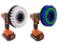 Drill Scrubbing Brush Attachment Set: Beast Brush Spin Power Scrubber for Fast and Easy Cleaning for All Surfaces, Soft & Medium Bristles for Bathroom Shower and Tub, Kitchen Tiles, Carpet, Cars