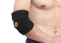 1 Piece Adjustable Elbow Brace Support Elbow Compression Sleeve Elbow Pads Protector Golfers Arm Wrap Strap Band with Dual Stabilizers for Tendonitis Weightlifting Pain Relief Sports Injury Recovery