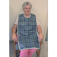 100% Vinyl Mealtime Protector Extra Large Adult Bib Easy to Wipe Clean 2/Pack