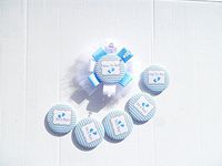 Blue Baby Feet It's a Boy Shower Shower Party Buttons Mom, Dad and Guest