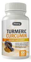Turmeric Curcumin Supplement 400mg of 95% Curcuminoids and Curcuma Longa - Premium Joint Support, Pain Relief, Depression and Mood Enhancer, Contains 100 Capsules by Naang