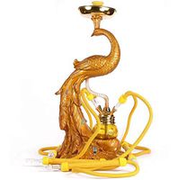 XZYP Arabian Hookah with Led Light, Hookah, 4 Hose Hookah Combination Kit Hookah Finished, 4 Tube Hookah for Four People,a