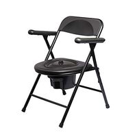 Medical Commode Bedside Chair,Heavy-Duty Steel Shower Seat,Homecare Toilet Seat Potty Chair for Adults,Easy Assembly with Bucket