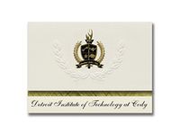 Signature Announcements Detroit Institute of Technology at Cody (Detroit, MI) Graduation Announcements, Presidential Basic Pack 25 with Gold & Black Metallic Foil seal