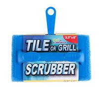 Jacent 3.5 x 6 Inch Tile and Grill Scrubber With Handle, 1 Pack