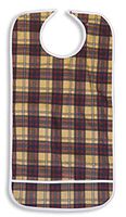 4 Pack Adult Vinyl Adult Bibs with Crumb Catcher - Premium (4 Scottish Plaid)