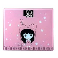 Cute Girl Bathroom Body Scales Glass Smart Household Electronic Digital Floor Weight Balance Bariatric LCD Display 180Kg/100G