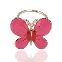 Women Scarf Jewelry Scarf Ring Clip Buckle Scarf Clip Flower Buckle Holder Gift Daily Popular Fashion Novelty Aesthetic Girls | StyleID - 12#-Pink Butterfly