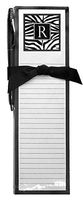 "Monogram R" Magnetic List Pad & Pen Gift Set, Blanc Noir Series