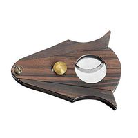 Nicemeet Cigar Cutters, Stainless Steel Pocket Cigar Tool, Double Cut Blade, Sandalwood
