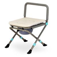 SunHai Carbon Steel Folding Bedside Toilet Disability with Top Loading Easy Elderly Mobility Aid Commode Chair (Color : Without backrest)