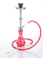 1 hose 21" Pita Red Hookah Shisha Nargila water glass vase pipes smoke sale