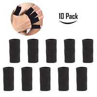 LHIABNN 10 Pieces Finger Sleeves Thumb Support Soft Comfortable Brace Elastic Compression Protector for Basketball Volleyball Baseball Badminton Tennis Boating Gym