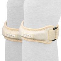 Pair of Patella Knee Strap Support Stabilizer & Jumpers Knee Band - Best Patella Tendon Strap for Osgood Schlatter, Running, Kids, Patellar Tendonitis, Meniscus Tear, Women, Men (Nude Plus Size Pair)