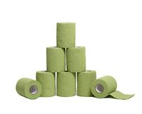 HealiT SuperusGrip™ Cohesive Bandage 3inch-Wide Self-Adhering Performance Athletic Wrap First Aid Tape, Sports Wrap Athletic Tape, Ideal for Stretch Wrist, Ankle Sprains, Swelling - Green - 8 Pack