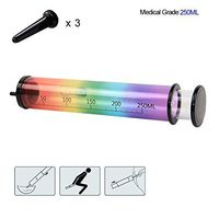 250ml Syringes Anal Vagina Cleaning Douche Bowel Enema Injector for Colon Relax Cleaning and Anal Hygiene for SM Tool (Rainbow)