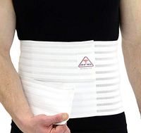 ITA-MED Men’s Breathable Elastic Postsurgical Recovery Abdominal and Back Support Wrap/Binder AB-412(M): Large(38”-46”) White (I AB-412(M) W L)