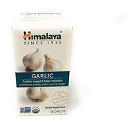 Himalaya Organic Garlic Equivalent to 8,087mg Garlic Powder, Cholesterol Products and Immune Support 60 Caplets