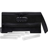 Veeape Smell Proof Bag with Combination Lock, Odor Proof Stash Pouch Container for Herbs Medicine, Travel Storage Case Comes with Doob Tubes 5pcs