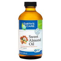 Earth's Care Sweet Almond Oil, Expeller Pressed, No Colors, Fragrances or Parabens, Vegan, Bottled in USA 8 FL. OZ. (12 Bottles)