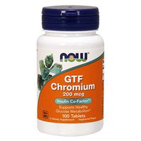 NOW Supplements, GTF (Glucose Tolerance Factor) Chromium 200 mcg, 100 Tablets