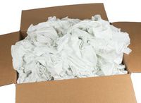 RagLady Recycled White Cotton Sheeting Rags - 24" x 24" - 40 Pounds
