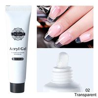 Poly Nail Gel Professional Nail Extension Gel DIY Nail Art Tip Crystal Nail LED UV Clear Nail Gel Nail Enhancement Thickening Gel, Lasting for at Least 3 Weeks, 15ML