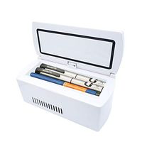 Tellgoy Portable Insulin Refrigerator for 2-8℃, Travel Thermostat Medicine Box Chargeable, Car Refrigerated Support Power Bank 5V, Mini Insulin Storage Box,1setbatter