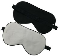 Maxfeel 100% Pure Silk Filled Eye Mask Sleeping Mask Sleep Masks Sleep Masks Sleep Aids Soft and Smooth Solid Colors Hand Washable Big Size 22 * 10cm (White)