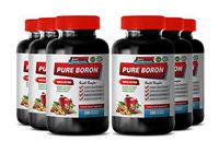 Brain Pills Enhancement Memory Cognitive - Natural Energy Booster Supplement - Pure Boron Triple Action - Premium Dietary Supplement - Boron Supplement Bulk Supplement - 6 Bottles 1200 Capsules