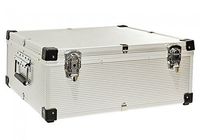 Neo Aluminium CD or DVD Storage Box with sleeves holds upto 630 disks