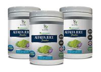 antioxidant Multi Vitamin - Alfalfa Organic - Juice Powder - superfood Powder for Women - 3 Cans 24 OZ (150 Servings)