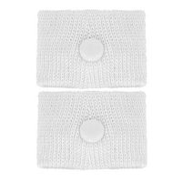Wristbands,5 Colors 1 Pair Anti-Nausea Wristbands Motion Sickness Wristbands for Travel Plane Bus(WHITE)