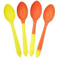 Color Changing Plastic Dessert Spoons - Changes From Yellow to Orange When Cold - Colorful Plastic Spoons - Frozen Dessert Supplies - Made in USA! 100 Count