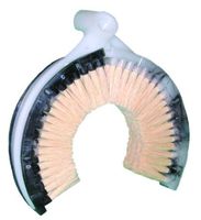 Magnolia Brush 600 Plastic Block Truck Exhaust Stack Cleaning Brush, Tampico Fiber Bristles, 1-3/4" Trim, 9" Overall Diameter, 1-7/8" Width, White