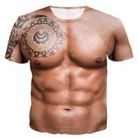 T Shirts For Men 2019,Liraly New Unisex Holiday Shirt 3D Offensive Boobs Printed Tee(Brown B,US-S/CN-L)